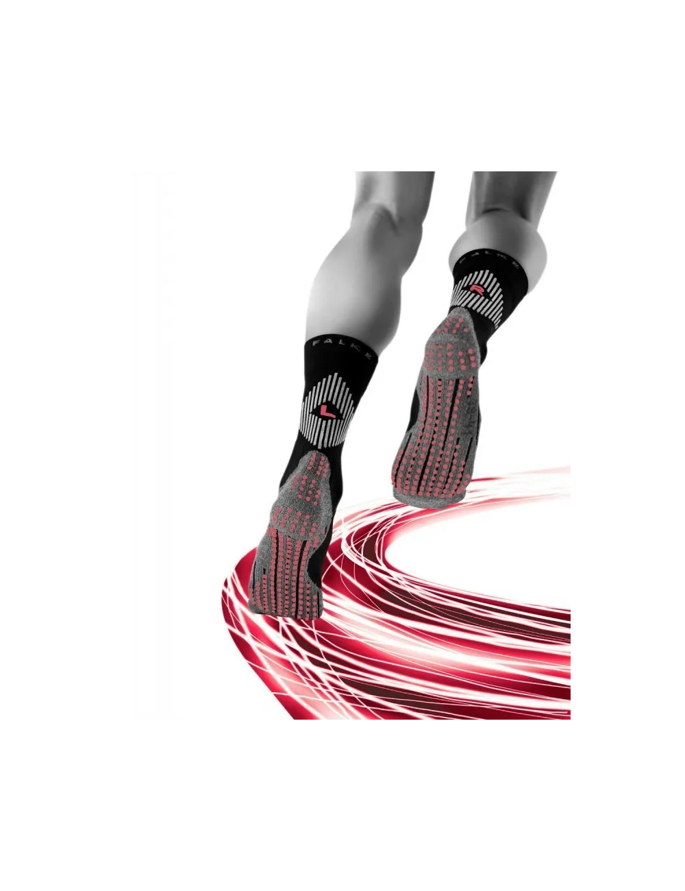 Chaussette unie 4 Grip Cus Falke noir