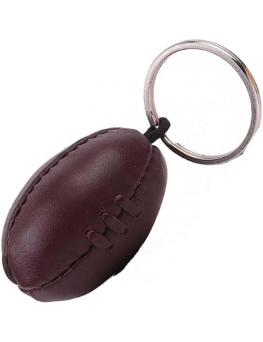 Porte clé ballon cuir Rugby Store marron