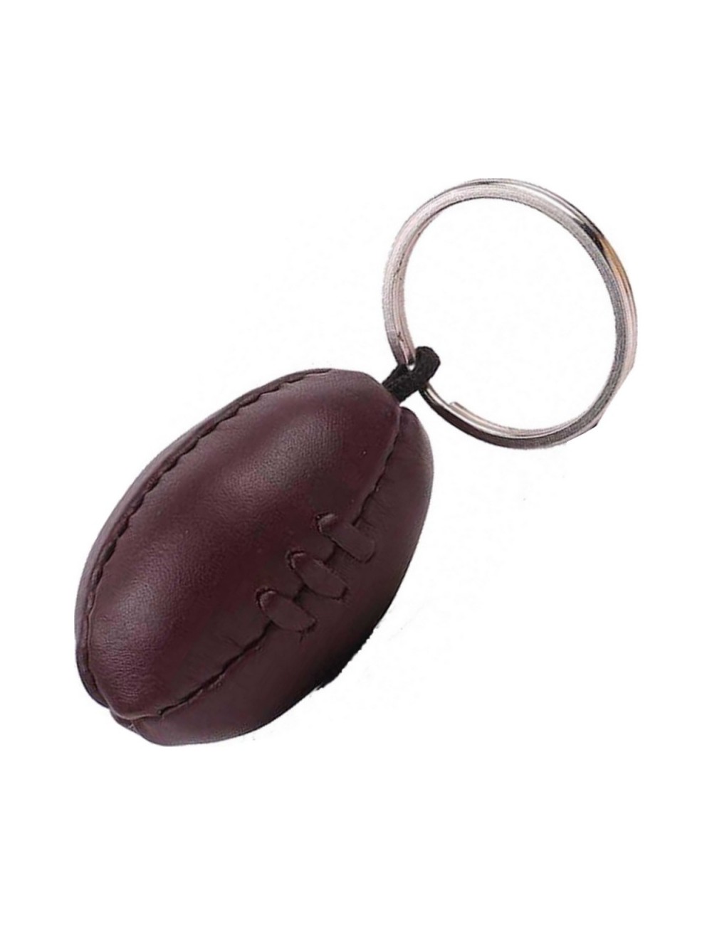 Porte clé ballon cuir Rugby Store marron
