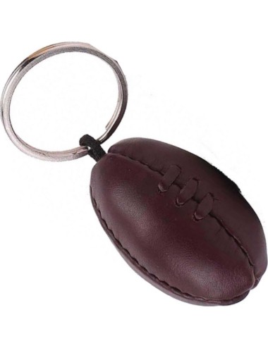 Porte clé ballon cuir Rugby Store marron