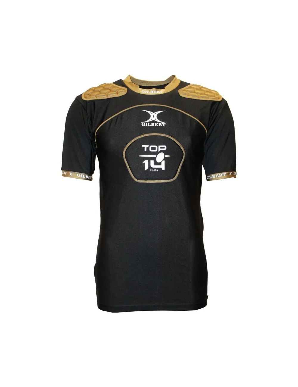 Epauliere rugby Top 14 Atomic Gilbert noir or