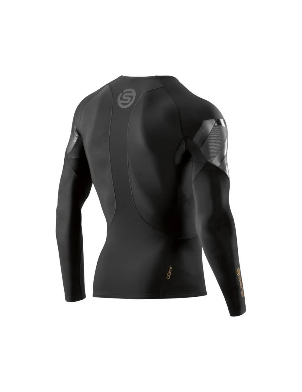 Tee shirt homme A400 Compression manche longue Skins noir