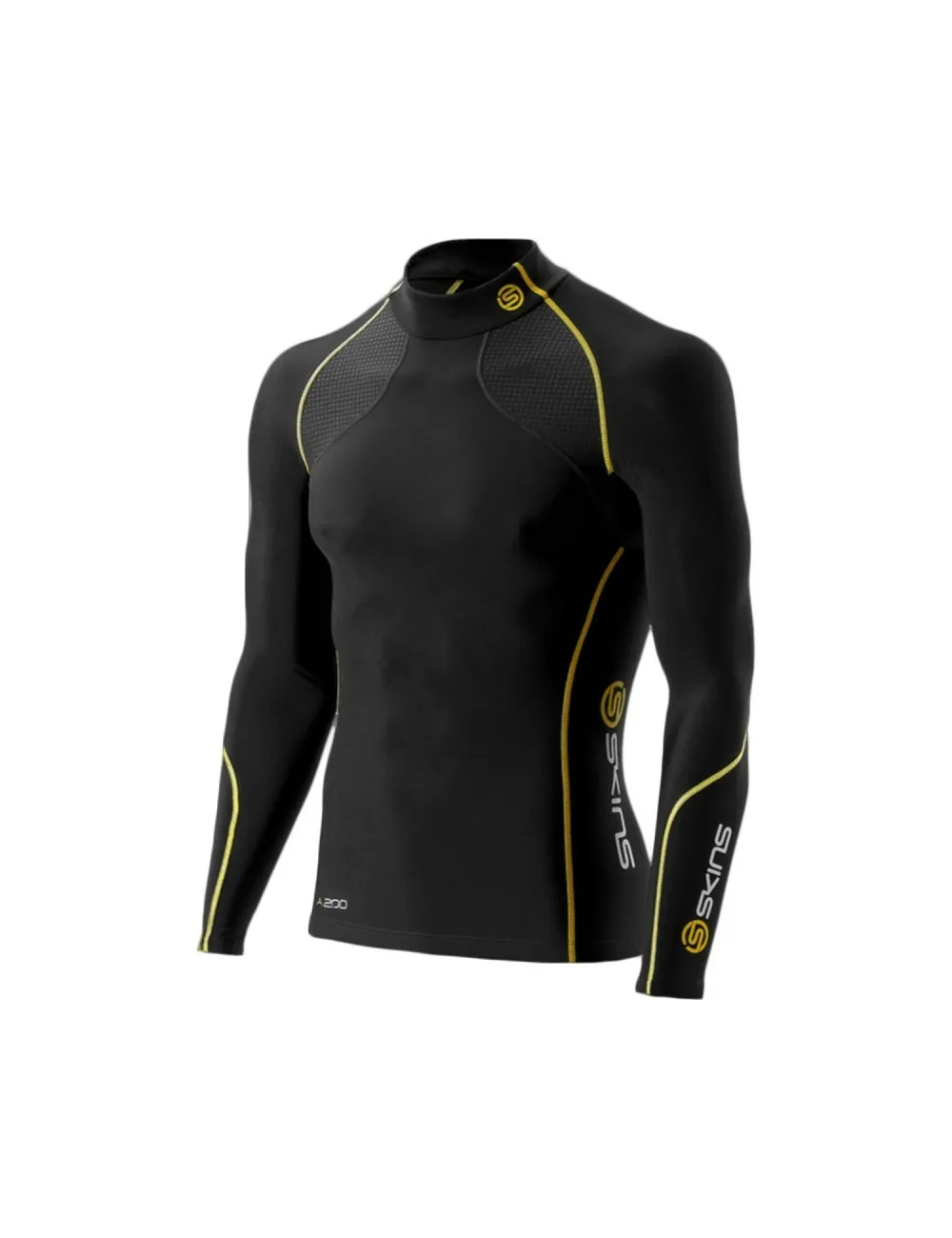 Tee shirt A200 Thermal Compression Mock manche longue Skins noir jaune