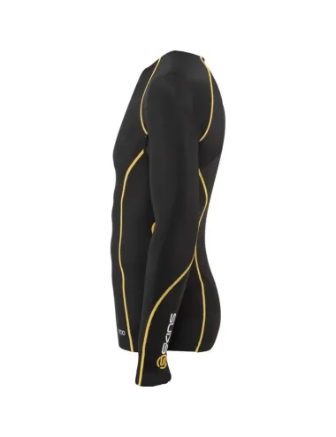 T-shirt A200 Compression manche longue Skins noir jaune