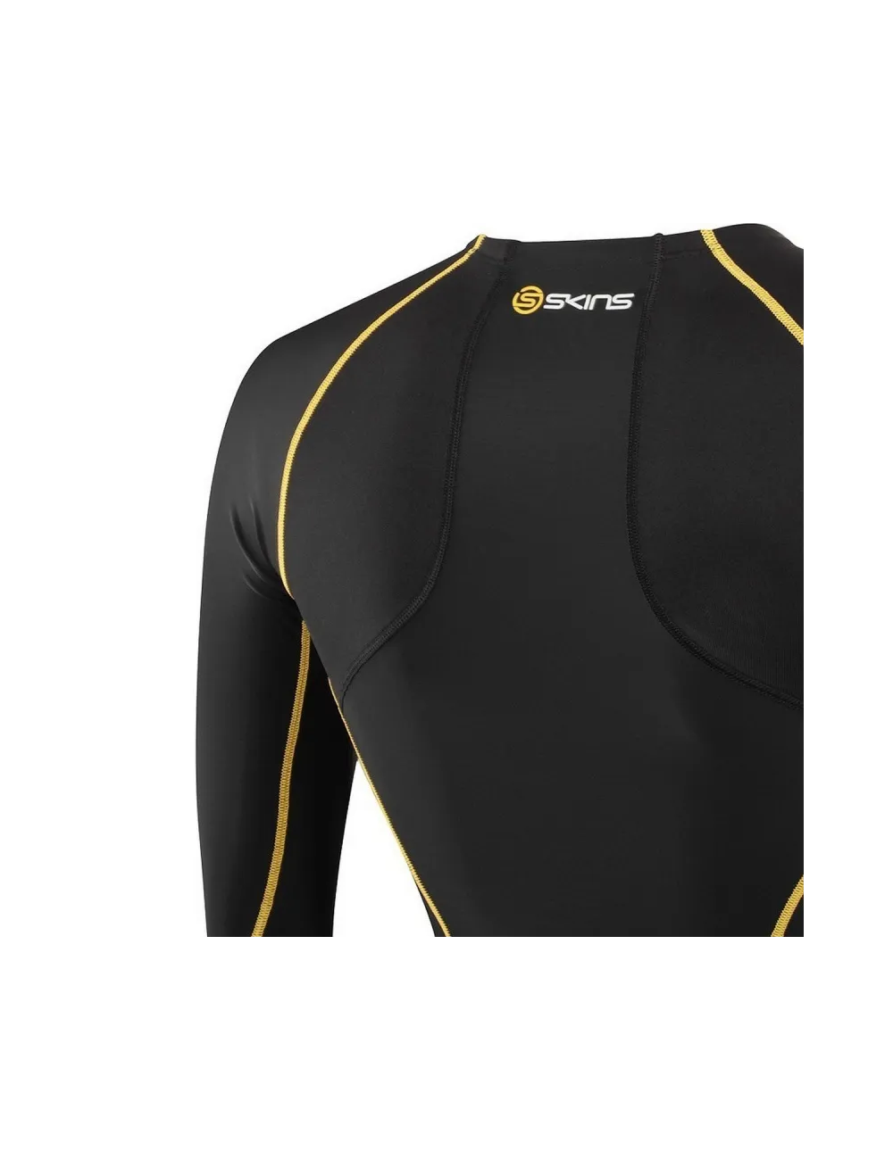 Tee shirt homme A200 Compression manche longue Skins noir jaune