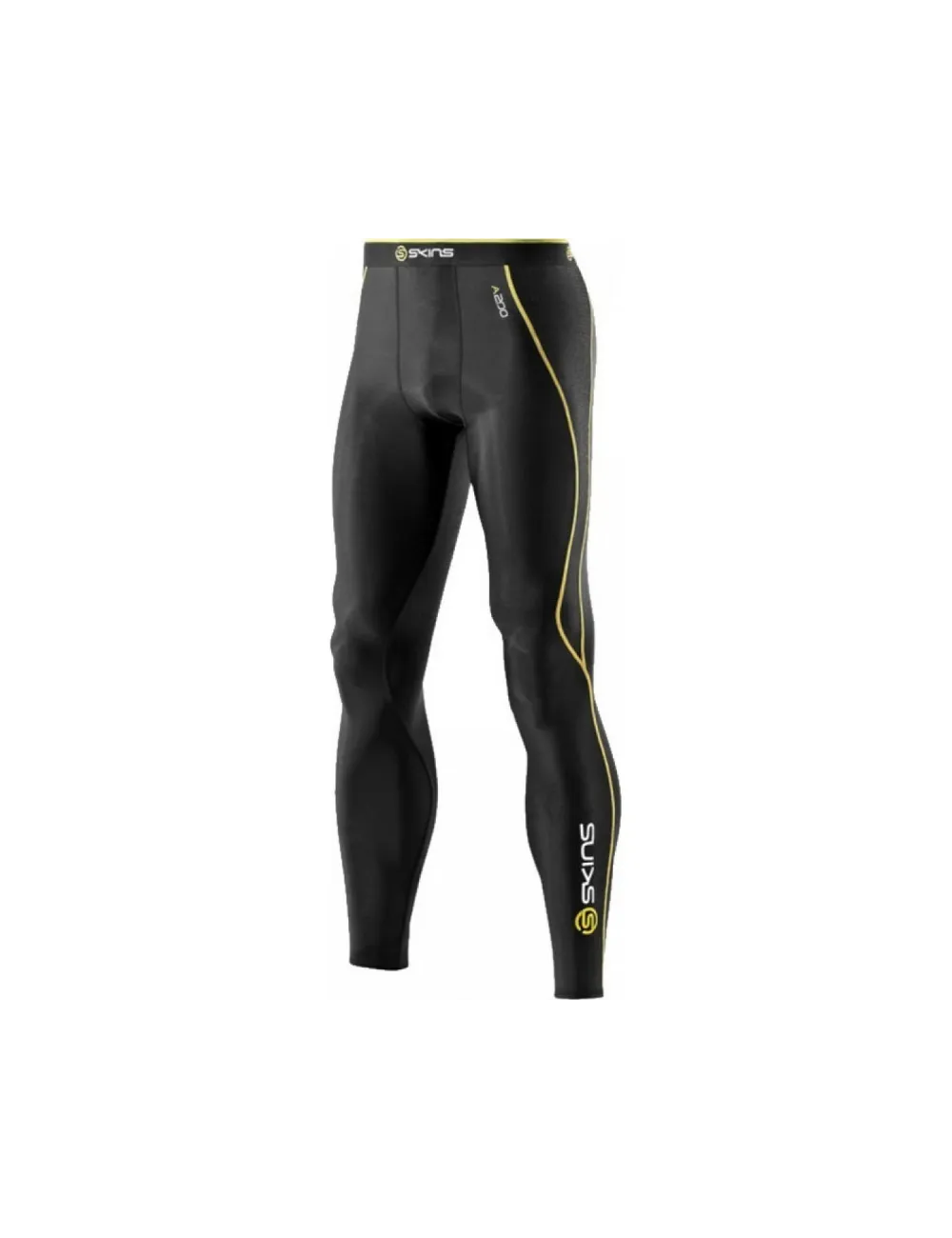 Legging A200 Compression Long Tights Skins noir jaune