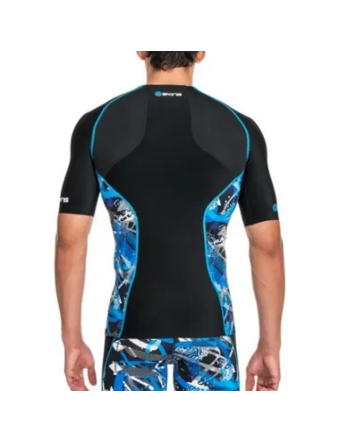 T-shirt homme A200 Compression manche courte Skins noir bleu