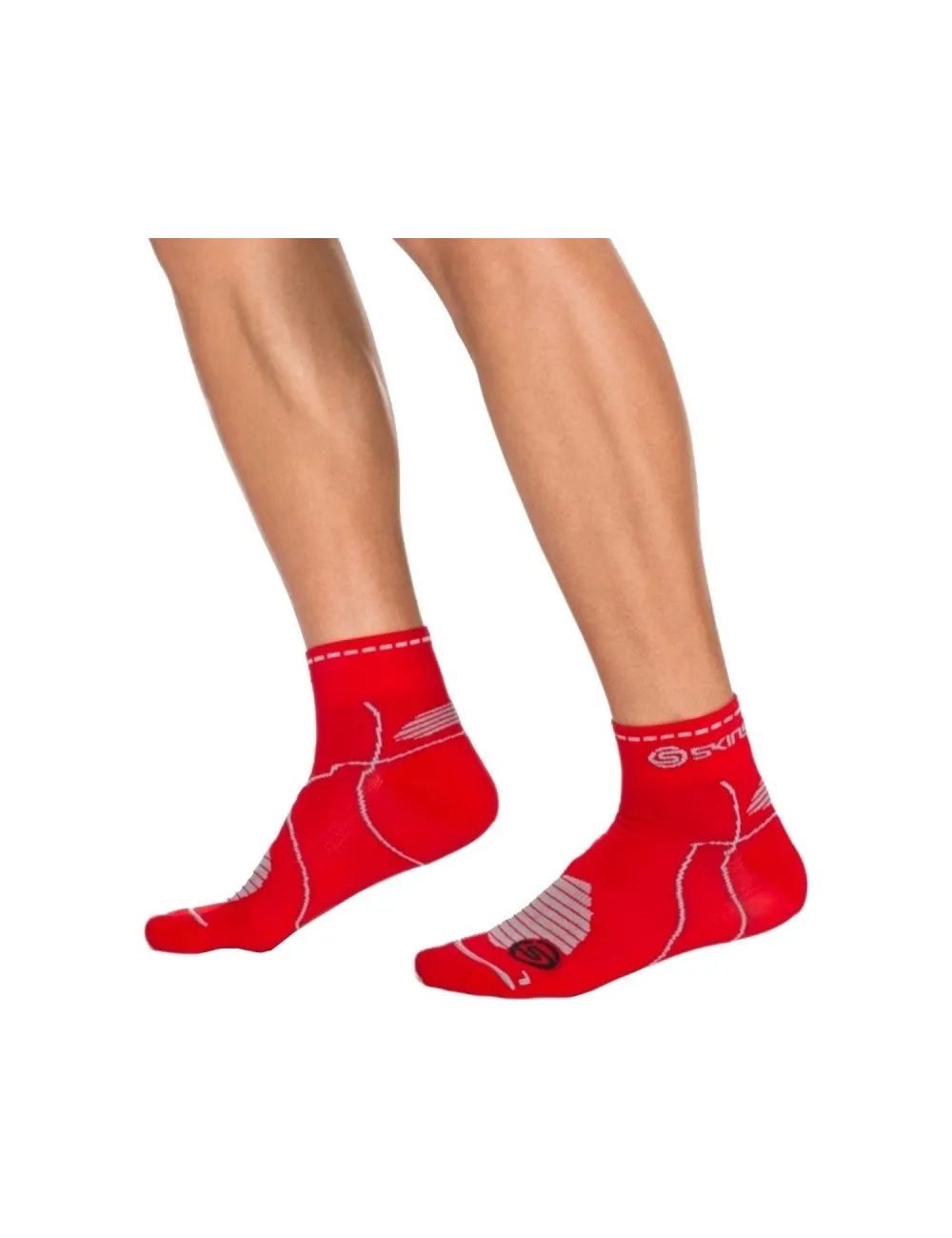 Chaussette Essentials Performance Quarter Length Skins rouge