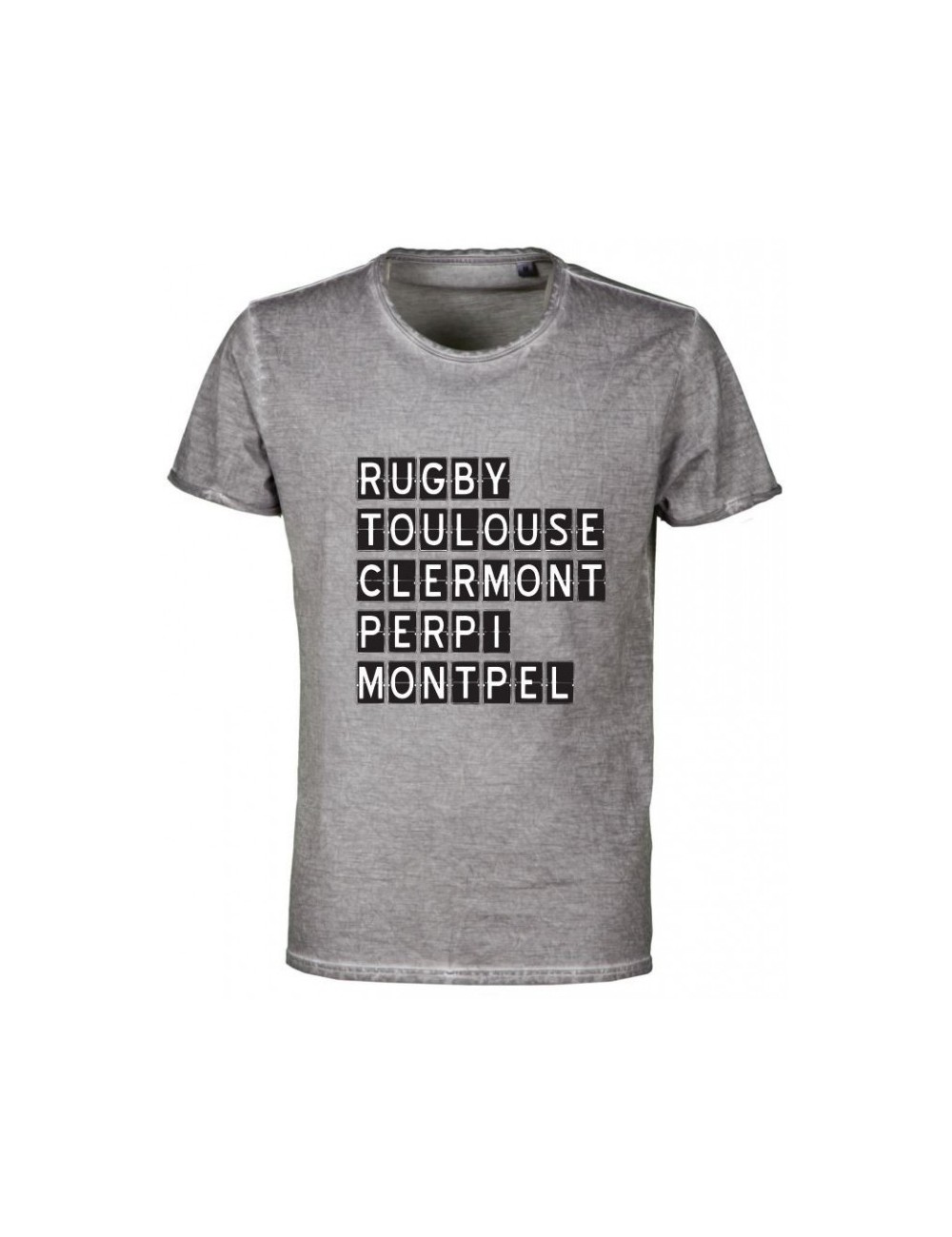 T-shirt aeroport France blanc noir/ gris adulte