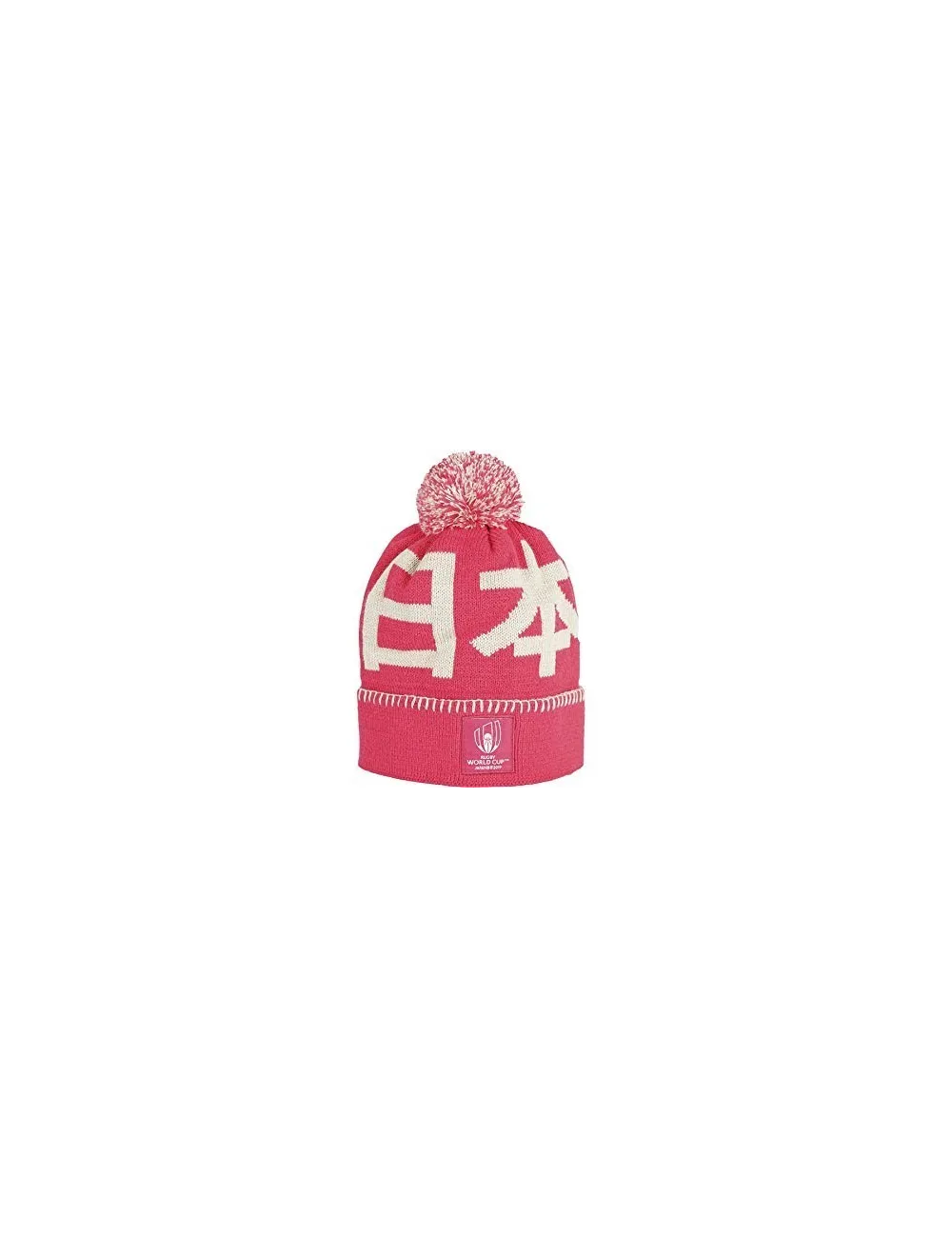 Bonnet revers pompon adulte Rugby World Cup Japan 2019 rose