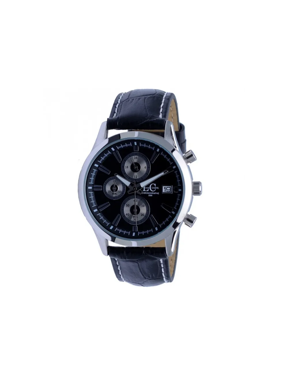 Montre Louis Chatel aiguilles noir cadran NOIR