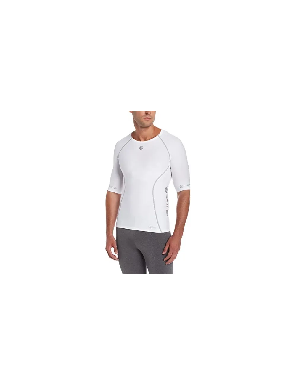 Tee shirt A200 Compression manche courte Skins blanc