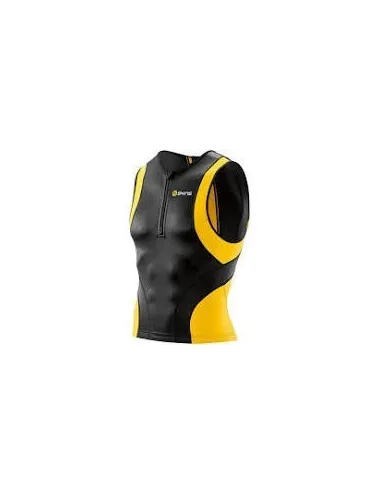 T-shirt homme A400 Compression sans manche Skins noir jaune