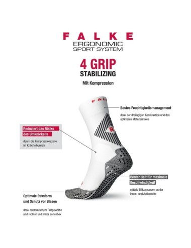 Chaussette unie 4 Grip Stabilizing Falke bleu