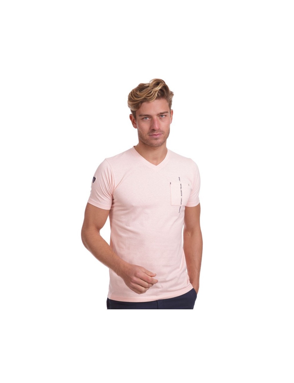 TEE SHIRT MC CHINE POCHE RUGBY B.DRESS s.crystal rose