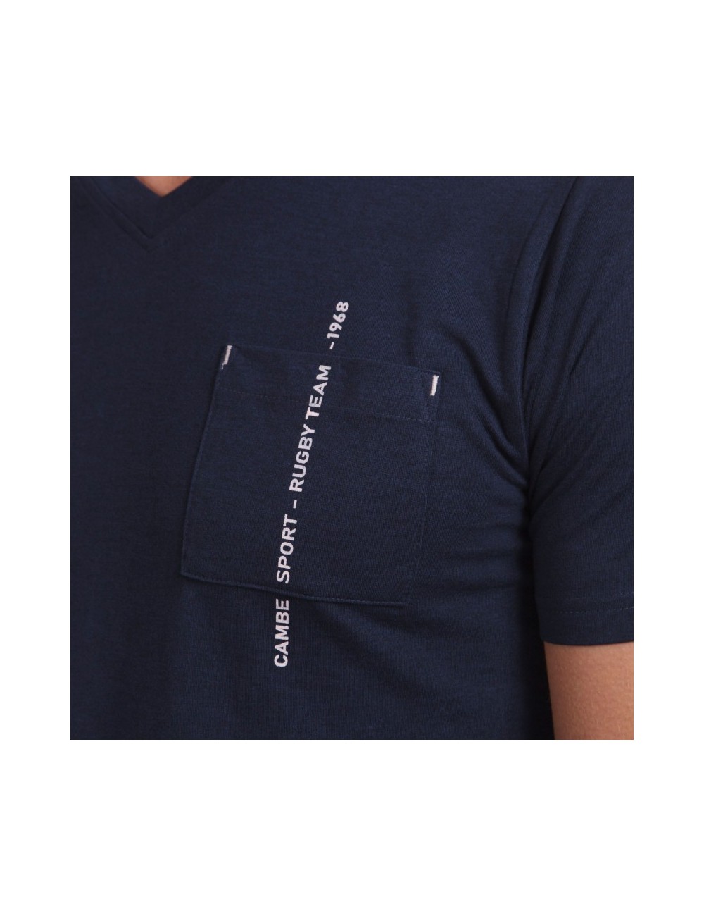 TEE SHIRT MC CHINE POCHE RUGBY B.DRESS Bleue marine