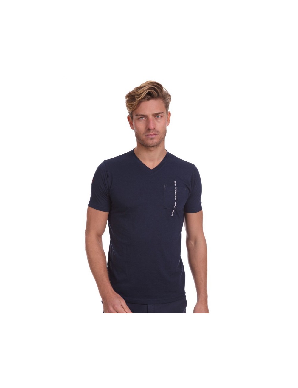 TEE SHIRT MC CHINE POCHE RUGBY B.DRESS Bleue marine
