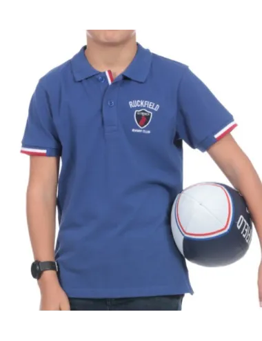 POLO MC GARCON 014 Bleu moyen