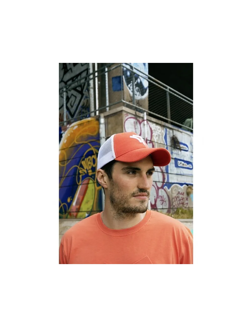 CASQUETTE BI COLORS 3D CORAIL