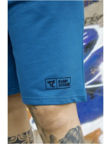 SHORT MOLLETON BLEU PETROLE
