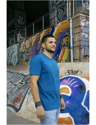 TSHIRT 3D BLEU PETROLE