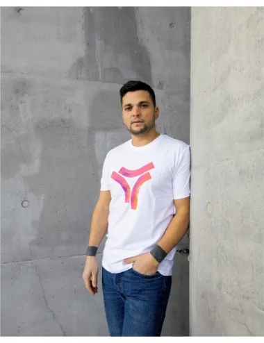 TSHIRT CLASSIQUE BLANC - LOGO ROUGE