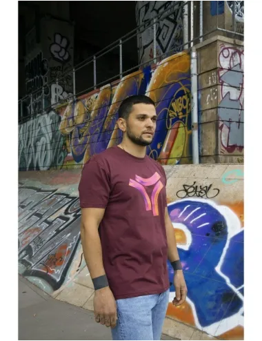 TSHIRT CLASSIQUE BORDEAUX - LOGO ROUGE