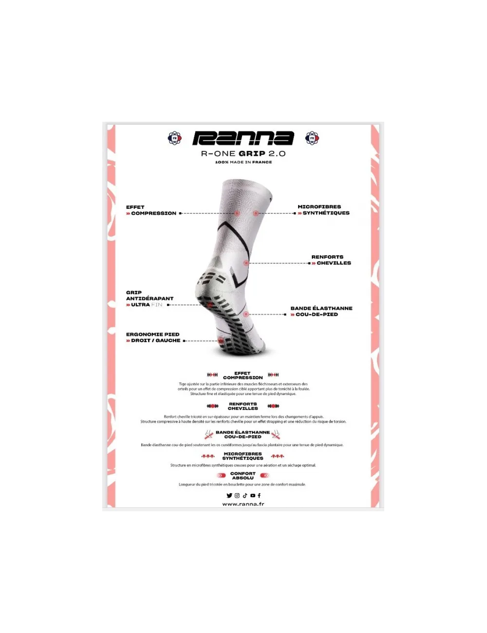 Chaussettes Grip 2.0 Ranna Jaune