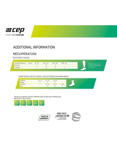 Paire de chaussettes de récupération RECOVERY PRO SOCKS CEP noire
