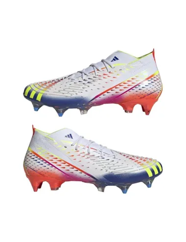 PREDATOR EDGE.1 SG blanc/jaune/bleu/rose