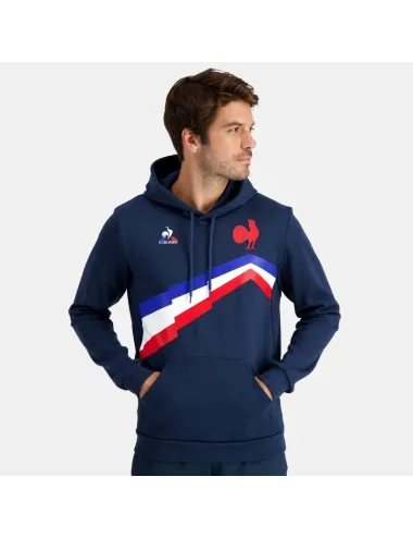 FFR FANWEAR SWEAT CAPUCHE N°1 BLEU