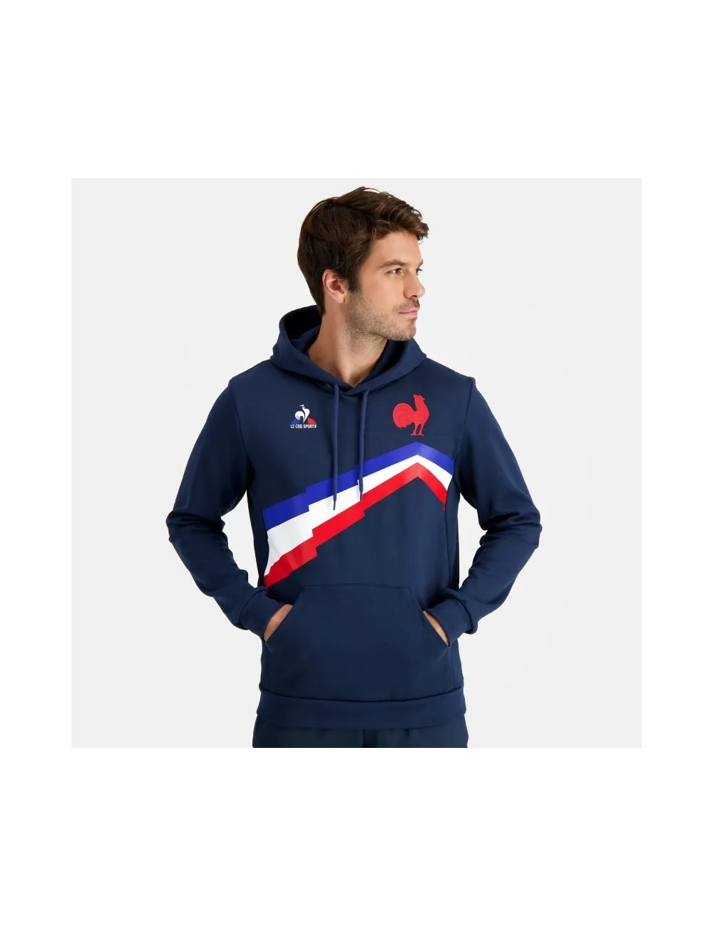 FFR FANWEAR SWEAT CAPUCHE N°1 BLEU