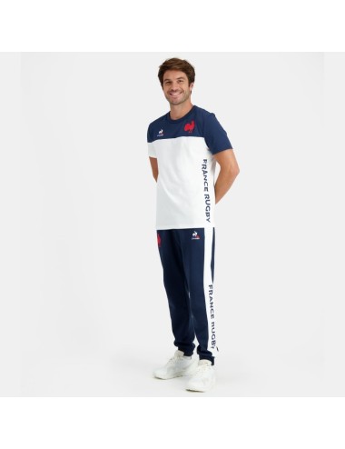 FFR FANWEAR T-SHIRT SS N°2 BLANC ET BLEU