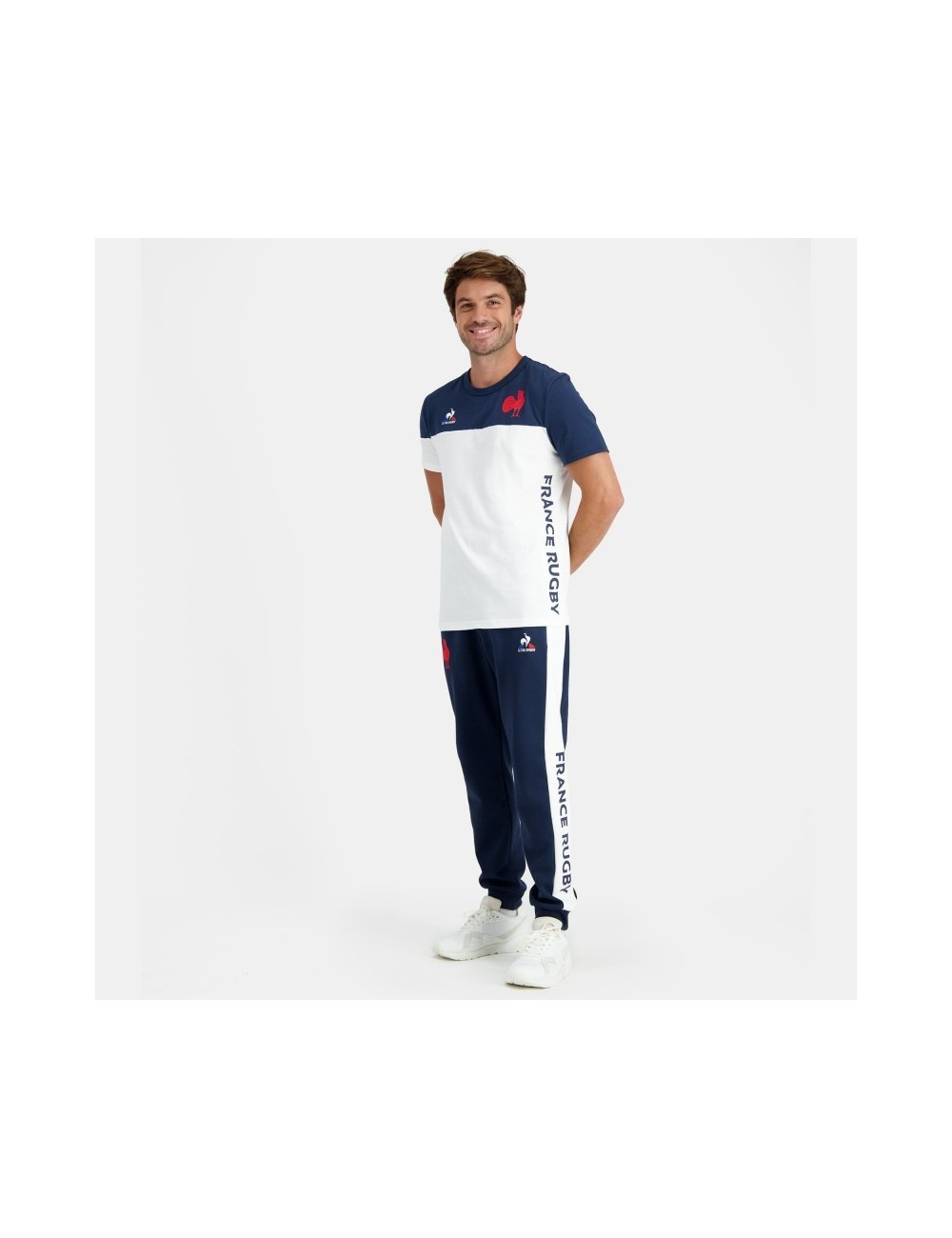 FFR FANWEAR T-SHIRT SS N°2 BLANC ET BLEU