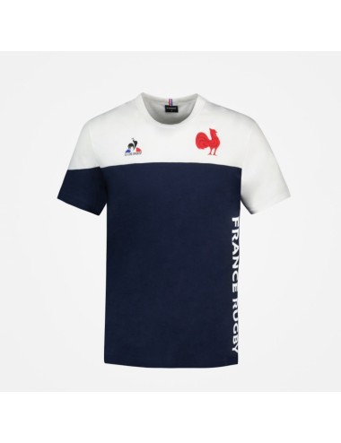 FFR FANWEAR T-SHIRT SS N°2 BLEU ET BLANC