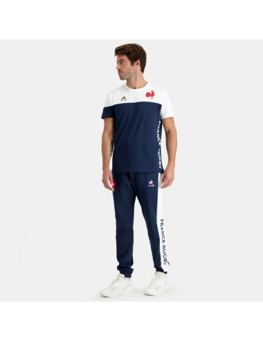 FFR FANWEAR T-SHIRT SS N°2 BLEU ET BLANC