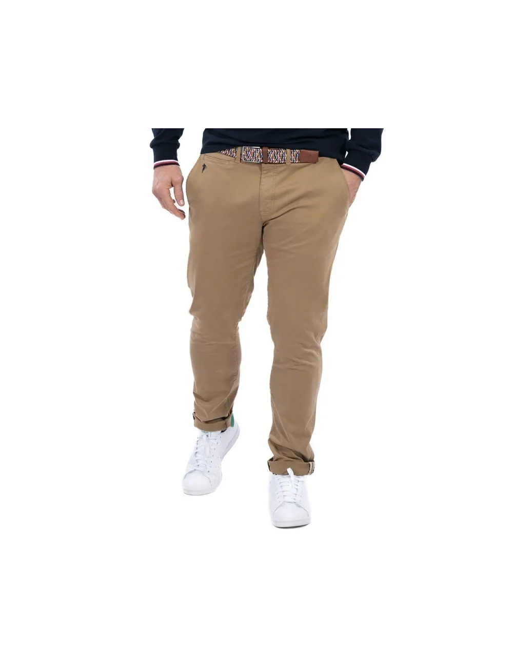 Pantalon chino beige foncé