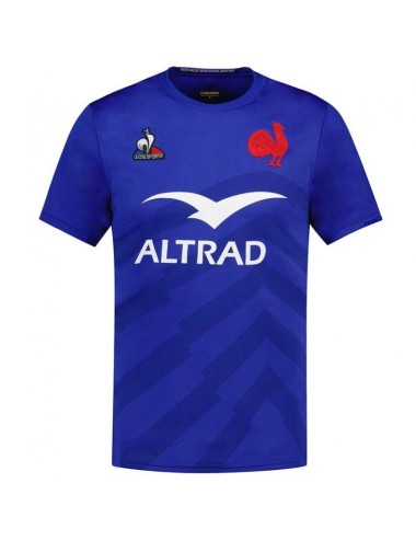 Maillot Rugby Replica France FFR domicile Bleu 2022 2023