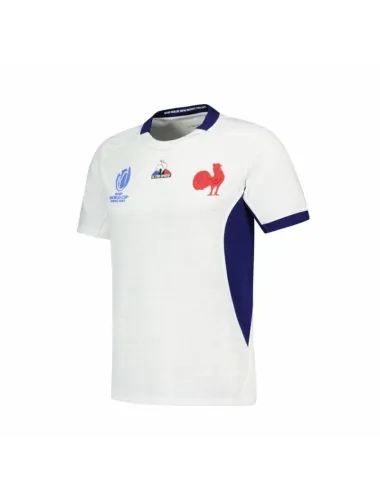 Maillot Replica XV de France Coupe du Monde de Rugby 2023 Le Coq Sportif blanc homme