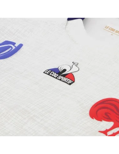 Maillot Replica XV de France Coupe du Monde de Rugby 2023 Le Coq Sportif blanc homme