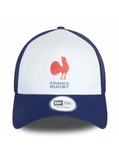 Casquette FRANCE RUGBY & NEW ERA Essential EF TRUCKER blanc