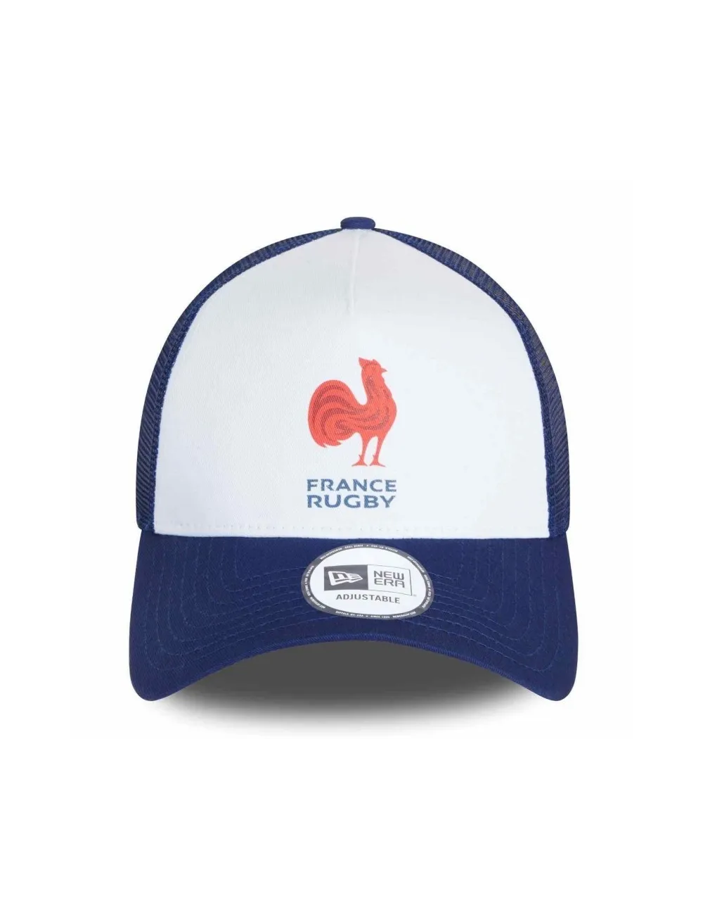 Casquette FRANCE RUGBY & NEW ERA Essential EF TRUCKER blanc