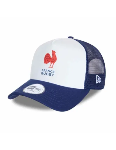 Casquette FRANCE RUGBY & NEW ERA Essential EF TRUCKER blanc