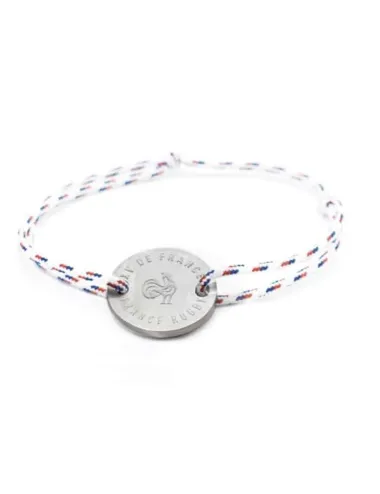 Bracelet France Rugby x Ovalie - XV de France - Blanc Tricolore