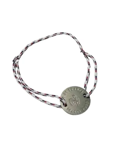 Bracelet France Rugby x Ovalie - XV de France - Blanc Tricolore