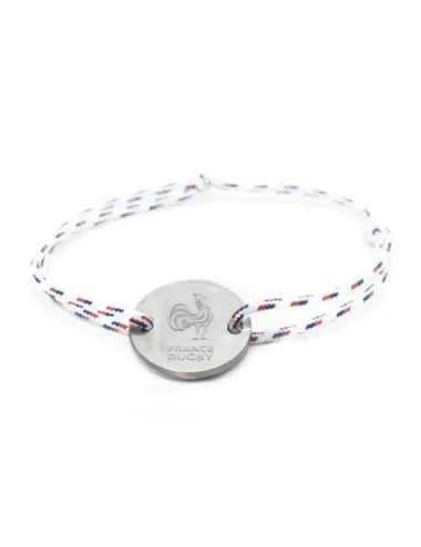 Bracelet France Rugby X Ovalie Original – France Rugby – Blanc Tricolore
