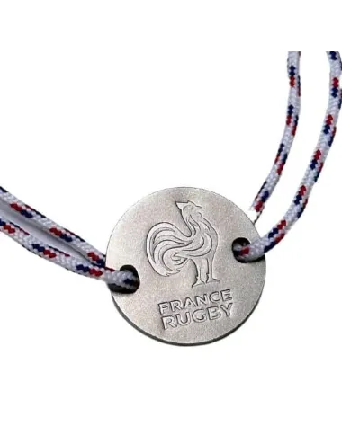 Bracelet France Rugby X Ovalie Original – France Rugby – Blanc Tricolore