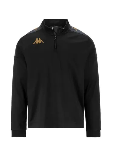 SWEAT TRAINING 1/4 ZIP GASSOLO noir/gris/or
