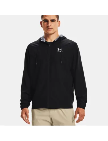 UA  SPORTSTYLE WINBREAKER NOIR/NOIR