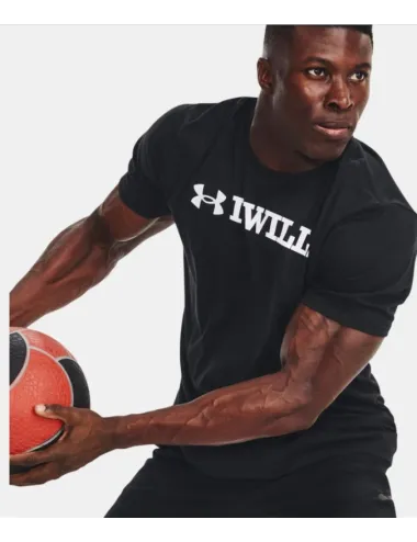 T Shirt I WILL Under Armour noir